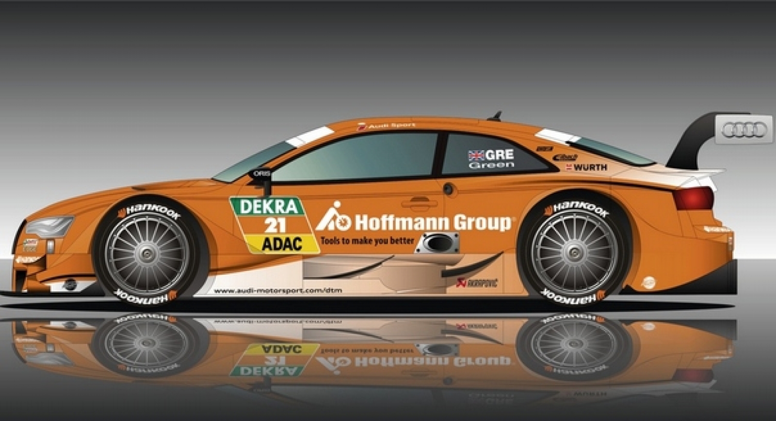 DTM: оранжевая Audi 