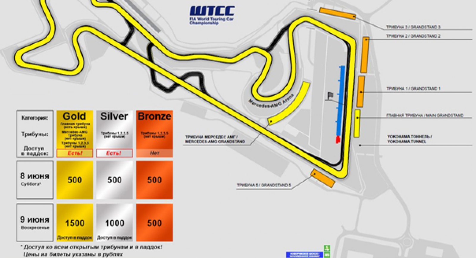 Предварительное бронирование билетов WTCC